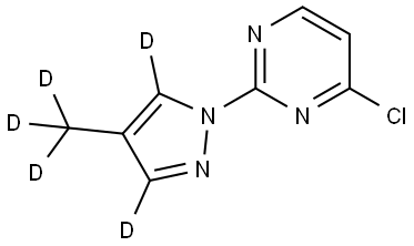 4-chloro-2-(4-(methyl-d3)-1H-pyrazol-1-yl-3,5-d2)pyrimidine Structure