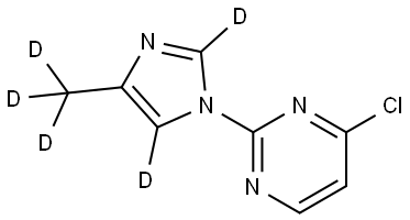 4-chloro-2-(4-(methyl-d3)-1H-imidazol-1-yl-2,5-d2)pyrimidine Structure