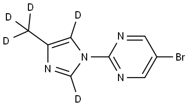 5-bromo-2-(4-(methyl-d3)-1H-imidazol-1-yl-2,5-d2)pyrimidine Structure