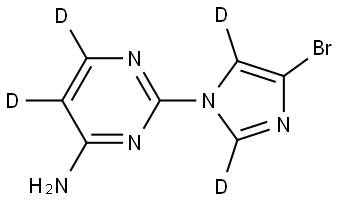 2-(4-bromo-1H-imidazol-1-yl-2,5-d2)pyrimidin-5,6-d2-4-amine Structure