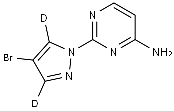 2-(4-bromo-1H-pyrazol-1-yl-3,5-d2)pyrimidin-4-amine Structure