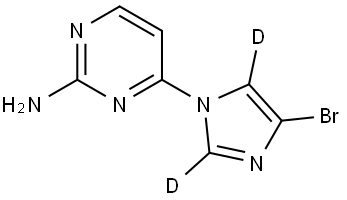 4-(4-bromo-1H-imidazol-1-yl-2,5-d2)pyrimidin-2-amine Structure