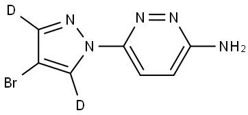 6-(4-bromo-1H-pyrazol-1-yl-3,5-d2)pyridazin-3-amine Structure