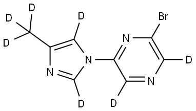 2-bromo-6-(4-(methyl-d3)-1H-imidazol-1-yl-2,5-d2)pyrazine-3,5-d2 구조식 이미지