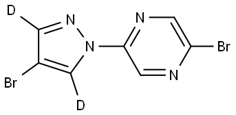 2-bromo-5-(4-bromo-1H-pyrazol-1-yl-3,5-d2)pyrazine Structure