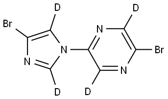 2-bromo-5-(4-bromo-1H-imidazol-1-yl-2,5-d2)pyrazine-3,6-d2 Structure
