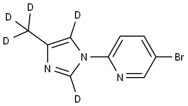 5-bromo-2-(4-(methyl-d3)-1H-imidazol-1-yl-2,5-d2)pyridine Structure