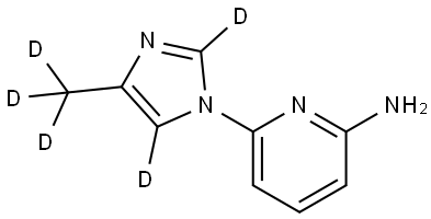 6-(4-(methyl-d3)-1H-imidazol-1-yl-2,5-d2)pyridin-2-amine Structure