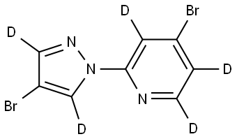 4-bromo-2-(4-bromo-1H-pyrazol-1-yl-3,5-d2)pyridine-3,5,6-d3 Structure