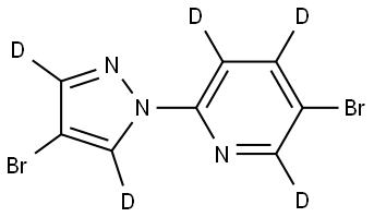 5-bromo-2-(4-bromo-1H-pyrazol-1-yl-3,5-d2)pyridine-3,4,6-d3 Structure