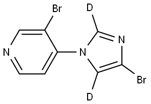 3-bromo-4-(4-bromo-1H-imidazol-1-yl-2,5-d2)pyridine Structure