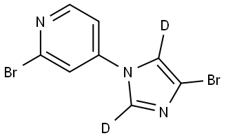 2-bromo-4-(4-bromo-1H-imidazol-1-yl-2,5-d2)pyridine Structure