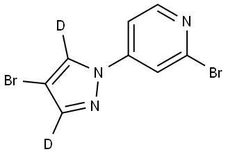 2-bromo-4-(4-bromo-1H-pyrazol-1-yl-3,5-d2)pyridine Structure