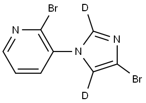 2-bromo-3-(4-bromo-1H-imidazol-1-yl-2,5-d2)pyridine Structure