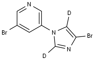 3-bromo-5-(4-bromo-1H-imidazol-1-yl-2,5-d2)pyridine 구조식 이미지