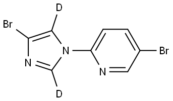 5-bromo-2-(4-bromo-1H-imidazol-1-yl-2,5-d2)pyridine Structure