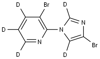 3-bromo-2-(4-bromo-1H-imidazol-1-yl-2,5-d2)pyridine-4,5,6-d3 구조식 이미지