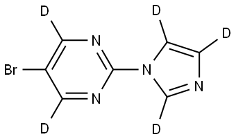 5-bromo-2-(1H-imidazol-1-yl-d3)pyrimidine-4,6-d2 Structure