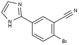 2-bromo-5-(1H-imidazol-2-yl)benzonitrile Structure
