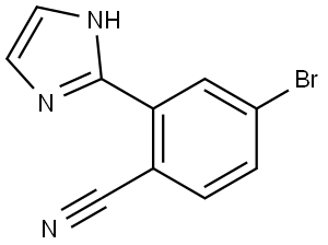 4-bromo-2-(1H-imidazol-2-yl)benzonitrile 구조식 이미지