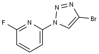 2-(4-bromo-1H-1,2,3-triazol-1-yl)-6-fluoropyridine Structure