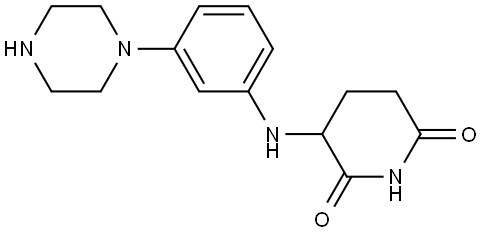 3-((3-(piperazin-1-yl)phenyl)amino)piperidine-2,6-dione Structure