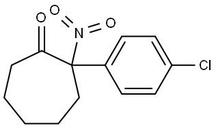 2-(4-chlorophenyl)-2-nitrocycloheptan-1-one Structure