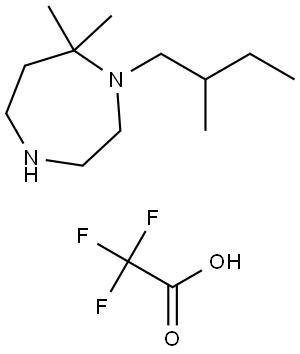 1H-1,4-Diazepine, hexahydro-7,7-dimethyl-1-(2-methylbutyl)-, 2,2,2-trifluoroacetate (1:1) Structure