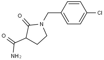 1-(4-chlorobenzyl)-2-oxopyrrolidine-3-carboxamide Structure