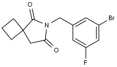 6-(3-bromo-5-fluorobenzyl)-6-azaspiro[3.4]octane-5,7-dione Structure