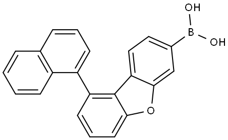 Boronic acid, B-[9-(1-naphthalenyl)-3-dibenzofuranyl]- Structure