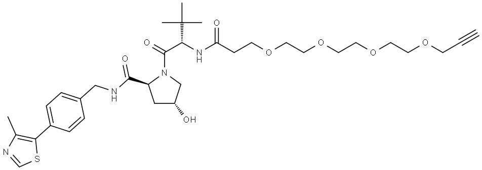 (S,R,S)-AHPC-PEG4-ALKYNE Structure