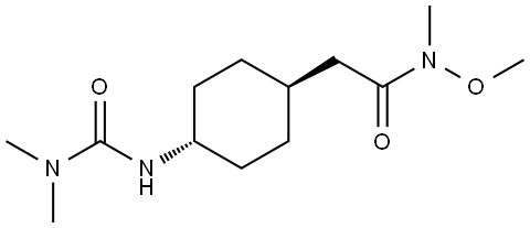 Cyclohexaneacetamide, 4-[[(dimethylamino)carbonyl]amino]-N-methoxy-N-methyl-, trans- Structure