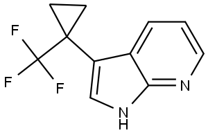 3-[1-(Trifluoromethyl)cyclopropyl]-1H-pyrrolo[2,3-b]pyridine Structure