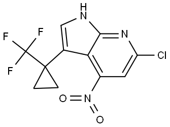 6-Chloro-4-nitro-3-[1-(trifluoromethyl)cyclopropyl]-1H-pyrrolo[2,3-b]pyridine Structure