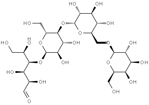 6''-O-(α-D-Galactopyranosyl)-D-maltotriose Structure