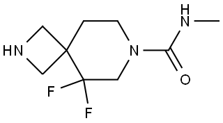 5,5-Difluoro-N-methyl-2,7-diazaspiro[3.5]nonane-7-carboxamide 구조식 이미지