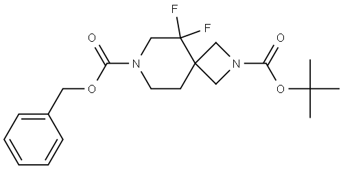 7-benzyl 2-(tert-butyl) 5,5-difluoro-2,7-diazaspiro[3.5]nonane-2,7-dicarboxylate Structure