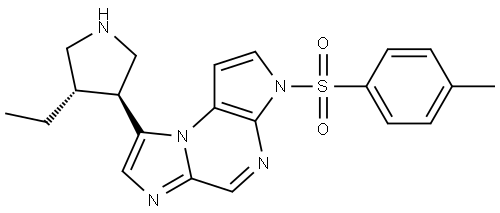 8-((3S,4S)-4-ethylpyrrolidin-3-yl)-3-tosyl-3H-imidazo[1,2-a]pyrrolo[2,3-e]pyrazine Structure
