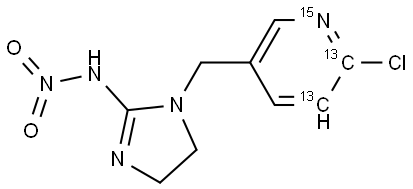 Imidacloprid-13C2,15N Structure