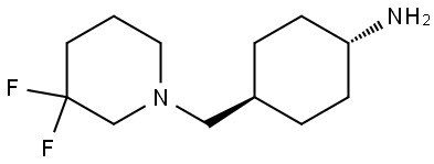 trans-4-((3,3-difluoropiperidin-1-yl)methyl)cyclohexan-1-amine Structure