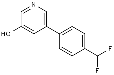 5-[4-(Difluoromethyl)phenyl]-3-pyridinol Structure