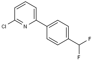 2-Chloro-6-[4-(difluoromethyl)phenyl]pyridine Structure