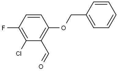 2-Chloro-3-fluoro-6-(phenylmethoxy)benzaldehyde 구조식 이미지