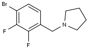 1-[(4-Bromo-2,3-difluorophenyl)methyl]pyrrolidine Structure