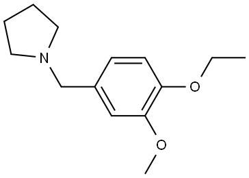 1-[(4-Ethoxy-3-methoxyphenyl)methyl]pyrrolidine Structure