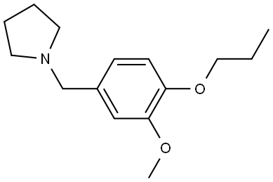 1-[(3-Methoxy-4-propoxyphenyl)methyl]pyrrolidine Structure