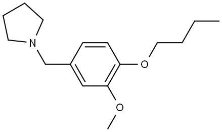 1-[(4-Butoxy-3-methoxyphenyl)methyl]pyrrolidine Structure