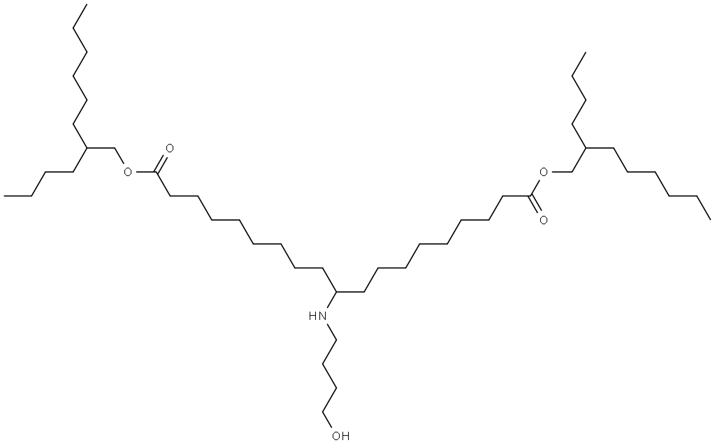 bis(2-butyloctyl) 10-((4-hydroxybutyl)amino)nonadecanedioate Structure