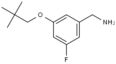 3-(2,2-Dimethylpropoxy)-5-fluorobenzenemethanamine Structure